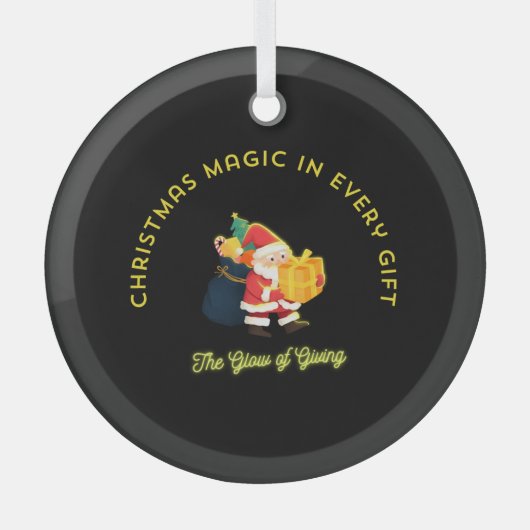 Christmas Magic in Every Gift ガラスオーナメント (正面)