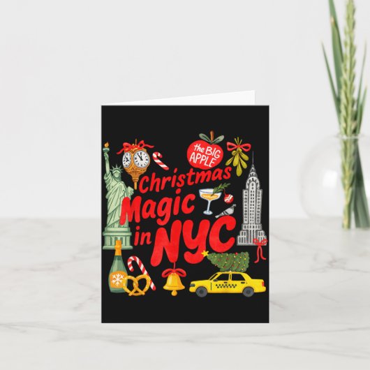 Christmas Magic In Nyc Festive Holiday New York  カード (正面)