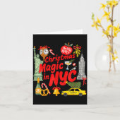 Christmas Magic In Nyc Festive Holiday New York  カード (黄色い花)