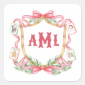 Christmas Mahjong | Monogram スクエアシール (正面)