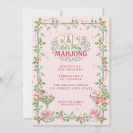 Christmas Mahjong Party 招待状