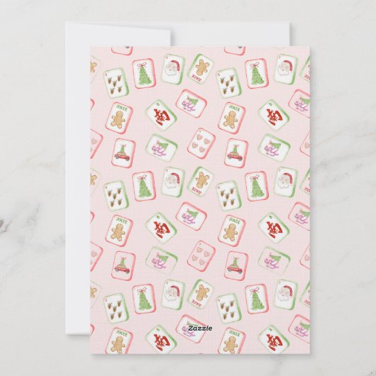 Christmas Mahjong Party 招待状 (裏面)