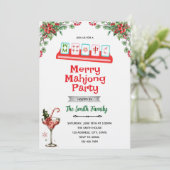 Christmas Mahjong party Invitation 招待状 (スタンド正面)