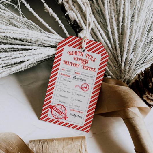 Christmas Mail From Santa North Pole Delivery ギフトタグ