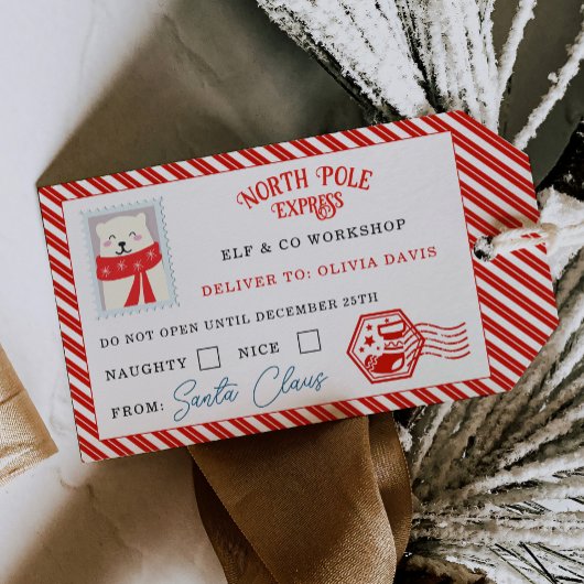 Christmas Mail From Santa North Pole Delivery ギフトタグ