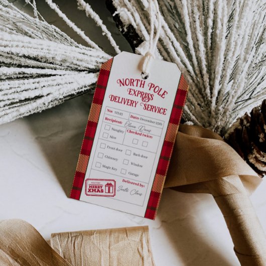 Christmas Mail From Santa North Pole Delivery ギフトタグ