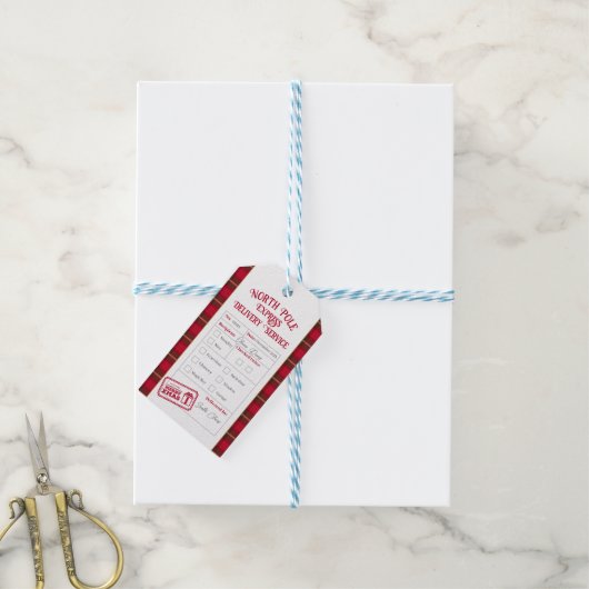 Christmas Mail From Santa North Pole Delivery ギフトタグ (より糸付き)