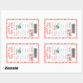 Christmas Mail From Santa North Pole Delivery 長方形シール (シート)
