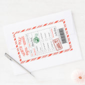 Christmas Mail From Santa North Pole Delivery 長方形シール (封筒)