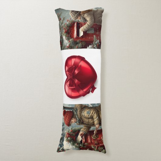 Christmas mailbox cozy winter bedding ボディピロー (正面縦)