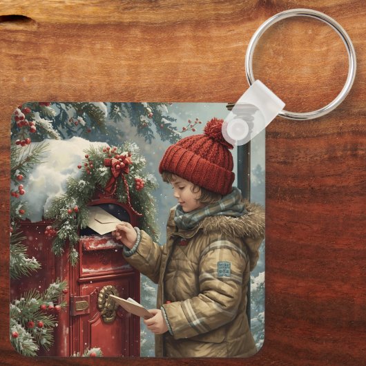 Christmas mailbox cute festive winter accessory キーホルダー (裏面)