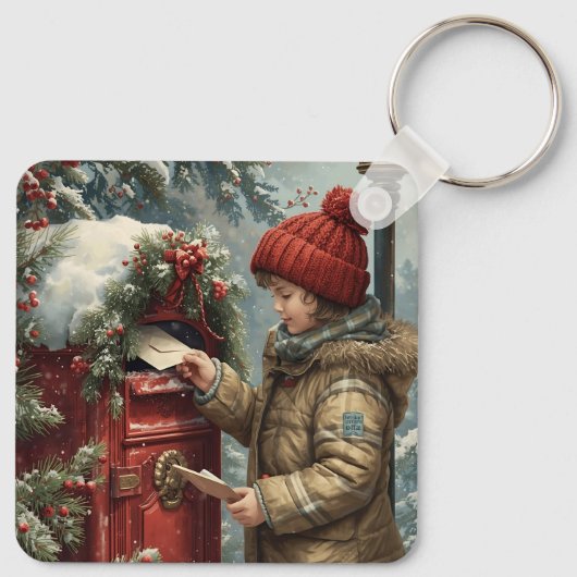 Christmas mailbox cute festive winter accessory キーホルダー (裏面)