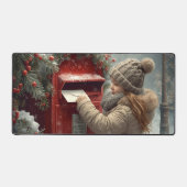 Christmas mailbox festive winter workspace デスクマット (正面)