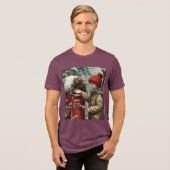 Christmas mailbox t-shirt cute winter holiday トライブレンドTシャツ (正面全面)