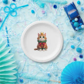 Christmas Maine Coon American Longhair (4) ペーパープレート (パーティー)