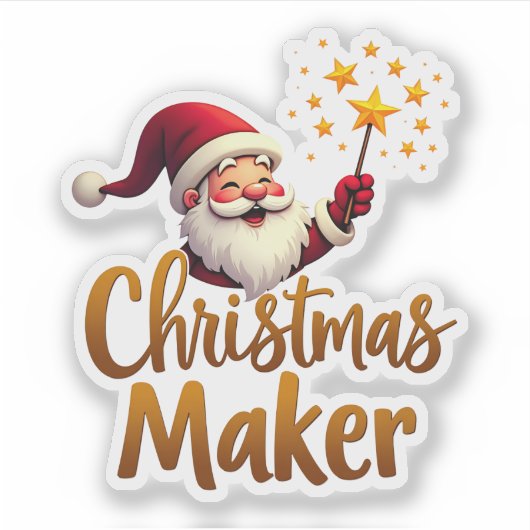Christmas Maker Santa シール (正面)