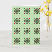 Christmas Mandala Pattern カード (黄色い花)