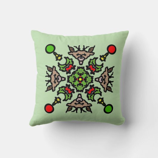 Christmas Mandala Pattern クッション (裏面)