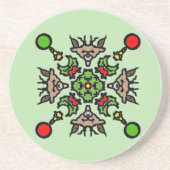 Christmas Mandala Pattern コースター (正面)