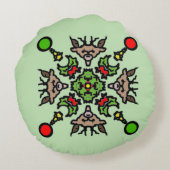 Christmas Mandala Pattern ラウンドクッション (裏面)