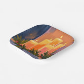 Christmas Mantle Candles Garland Painted Holiday ペーパープレート (傾斜あり)