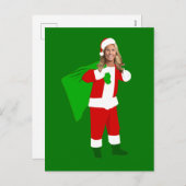 christmas Marjorie Taylor Greene santa claus シーズンポストカード (正面/裏面)