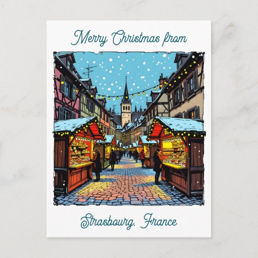 Christmas Market in Strasbourg, France  ポストカード (正面)