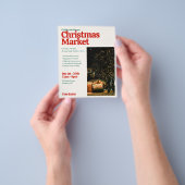 Christmas Market Retro Editorial Photo Flyer チラシ (手)