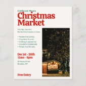 Christmas Market Retro Editorial Photo Flyer チラシ (正面)
