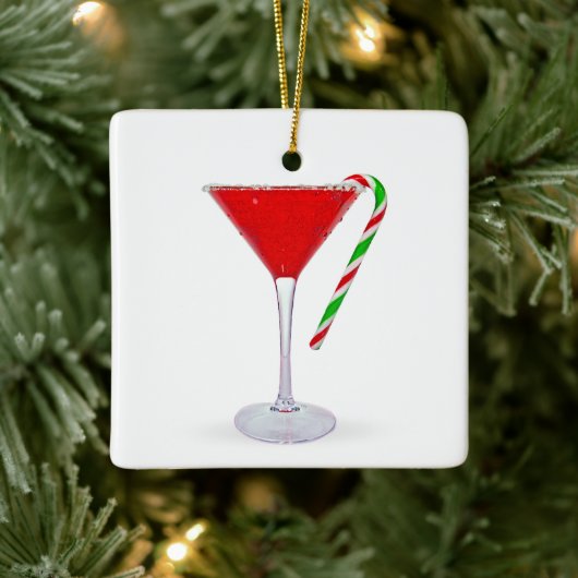 Christmas Martini Cocktail セラミックオーナメント (ツリー)