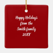 Christmas Martini Cocktail セラミックオーナメント (裏面)