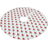 Christmas Martini Cocktail With Candy Canes ブラッシュドポリエステルツリースカート (アングル)