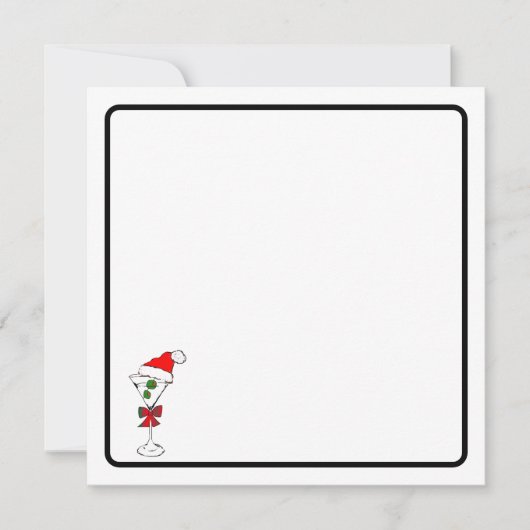 Christmas martini note card  ノートカード (正面)