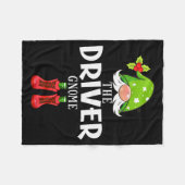 Christmas Matching Family The Driver Gnome フリースブランケット (正面(横))