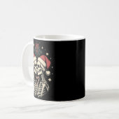 Christmas Matching Gothic Couple Dark Humor Skelet コーヒーマグカップ (正面左)