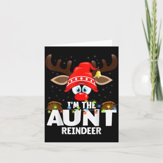 Christmas Matching I'm The Aunt Reindeer  カード (正面)