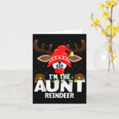 Christmas Matching I'm The Aunt Reindeer  カード (黄色い花)