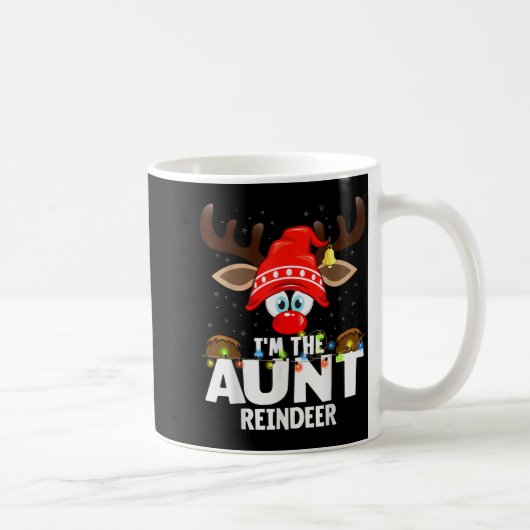 Christmas Matching I'm The Aunt Reindeer  コーヒーマグカップ (右)