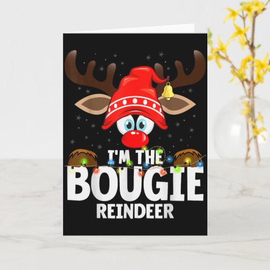 Christmas Matching I'm The Bougie Reindeer  カード (黄色い花)