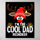 Christmas Matching I'm The Cool Dad Reindeer ポスター (正面)