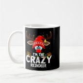 Christmas Matching I'm The Crazy Reindeer  コーヒーマグカップ (左)