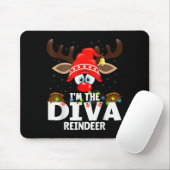 Christmas Matching I'm The Diva Reindeer  マウスパッド (マウス)