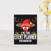 Christmas Matching I'm The Event Planner Reindeer カード (黄色い花)