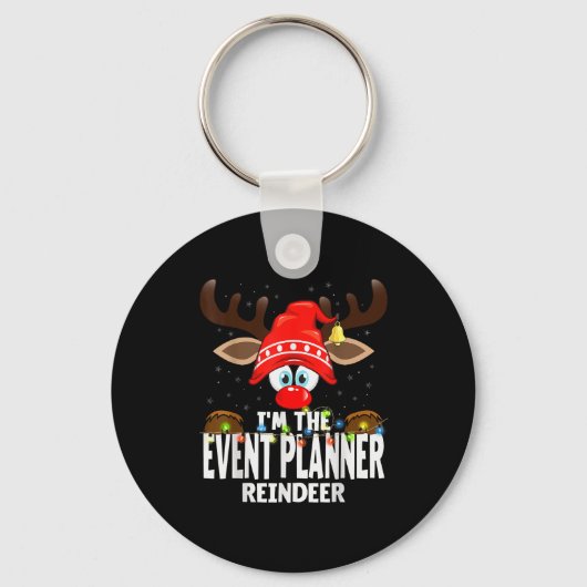 Christmas Matching I'm The Event Planner Reindeer キーホルダー (正面)