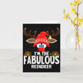 Christmas Matching I'm The Fabulous Reindeer  カード (黄色い花)