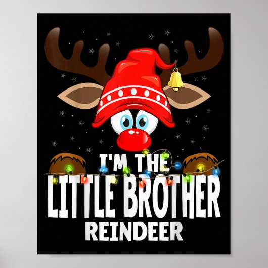 Christmas Matching I'm The Little Brother Reindeer ポスター (正面)