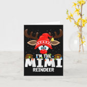 Christmas Matching I'm The Mimi Reindeer  カード (黄色い花)