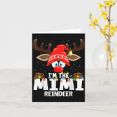 Christmas Matching I'm The Mimi Reindeer  カード (黄色い花)