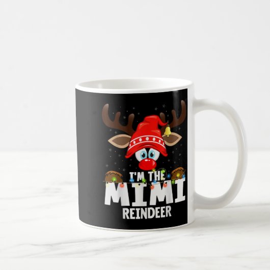 Christmas Matching I'm The Mimi Reindeer コーヒーマグカップ (右)