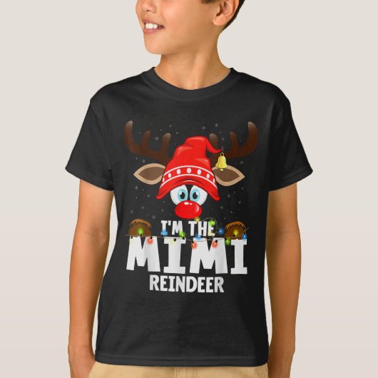 Christmas Matching I'm The Mimi Reindeer  Tシャツ (正面)